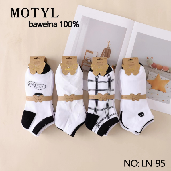 Skarpety damskie Roz 35-42, Mix kolor Paczka 40 szt